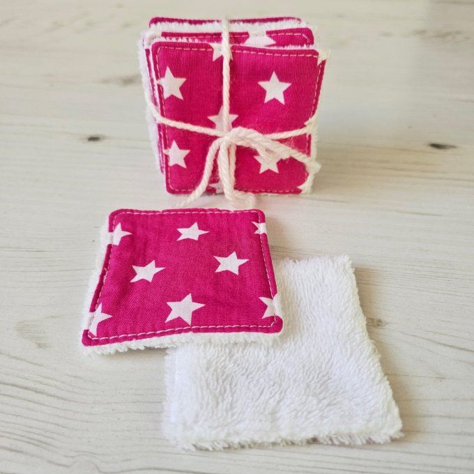 Lot de lingettes "Bright Pink Stars"