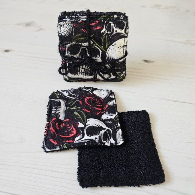 Lot de lingettes "Black and Roses Skull"