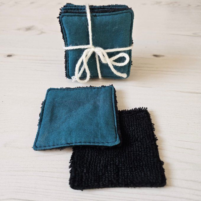 Lot de lingettes "Bleu Pétrole"