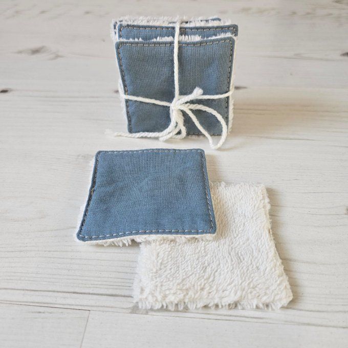 Lot de lingettes "Bleu/Gris"